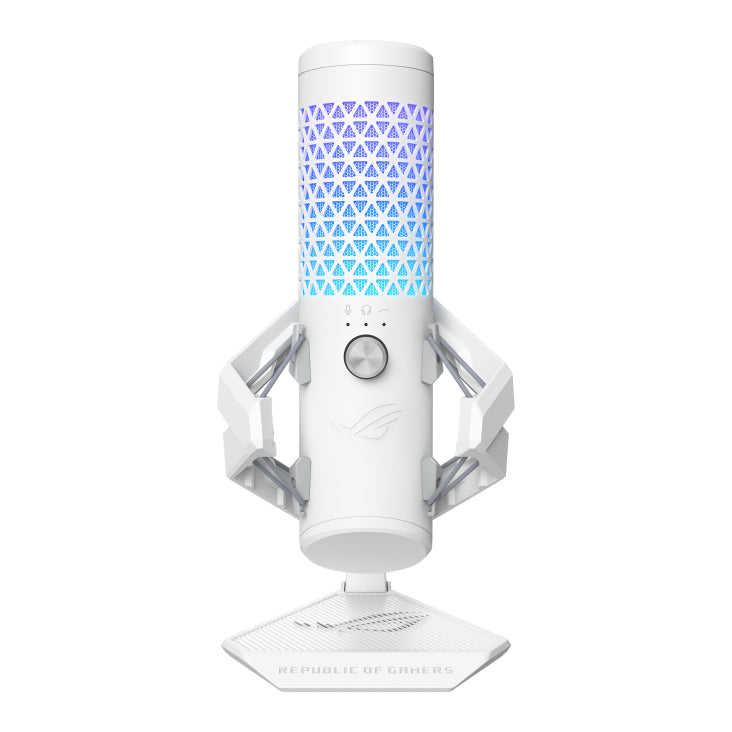 ASUS ROG Carnyx – Tischmikrofon – USB-A, kabelgebunden, Niere, 24 Bit/192 kHz, für Mac, Weiss
