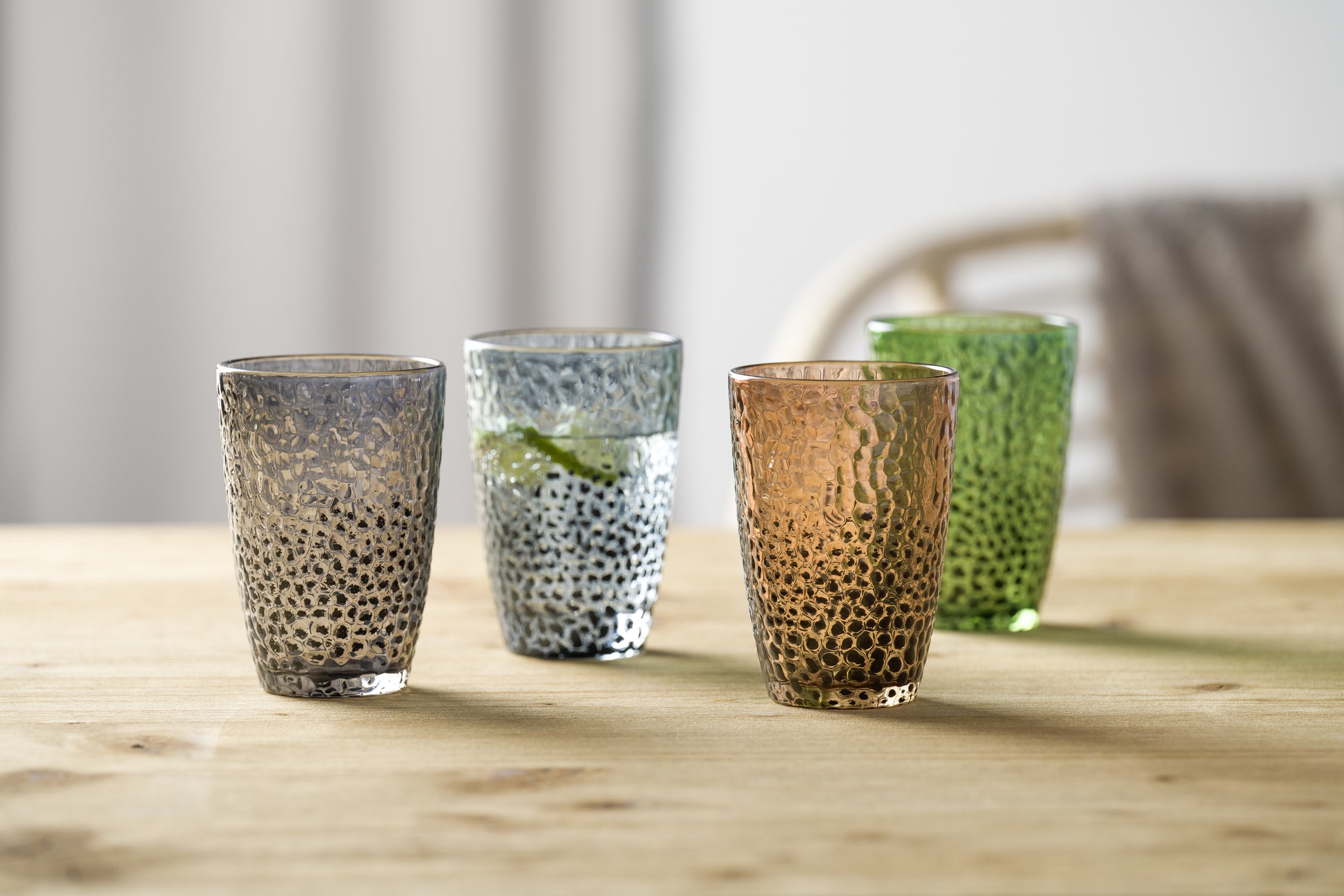 LEONARDO Trinkglas Matera – 4er Set, 340 ml, Ø 8,0 cm, H 12,0 cm, Glas, Sand, spülmaschinenfest