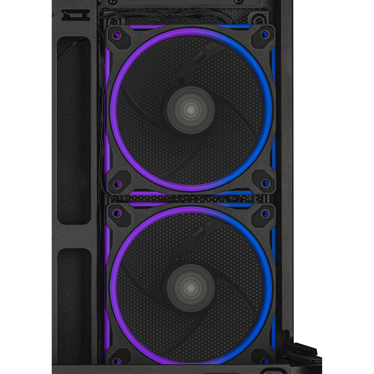 ASUS AP202 PRIME TG – PC-Gehäuse – Mid-Tower – mATX/Mini-ITX, 6× Lüfterplätze, Weiss, Sichtfenster