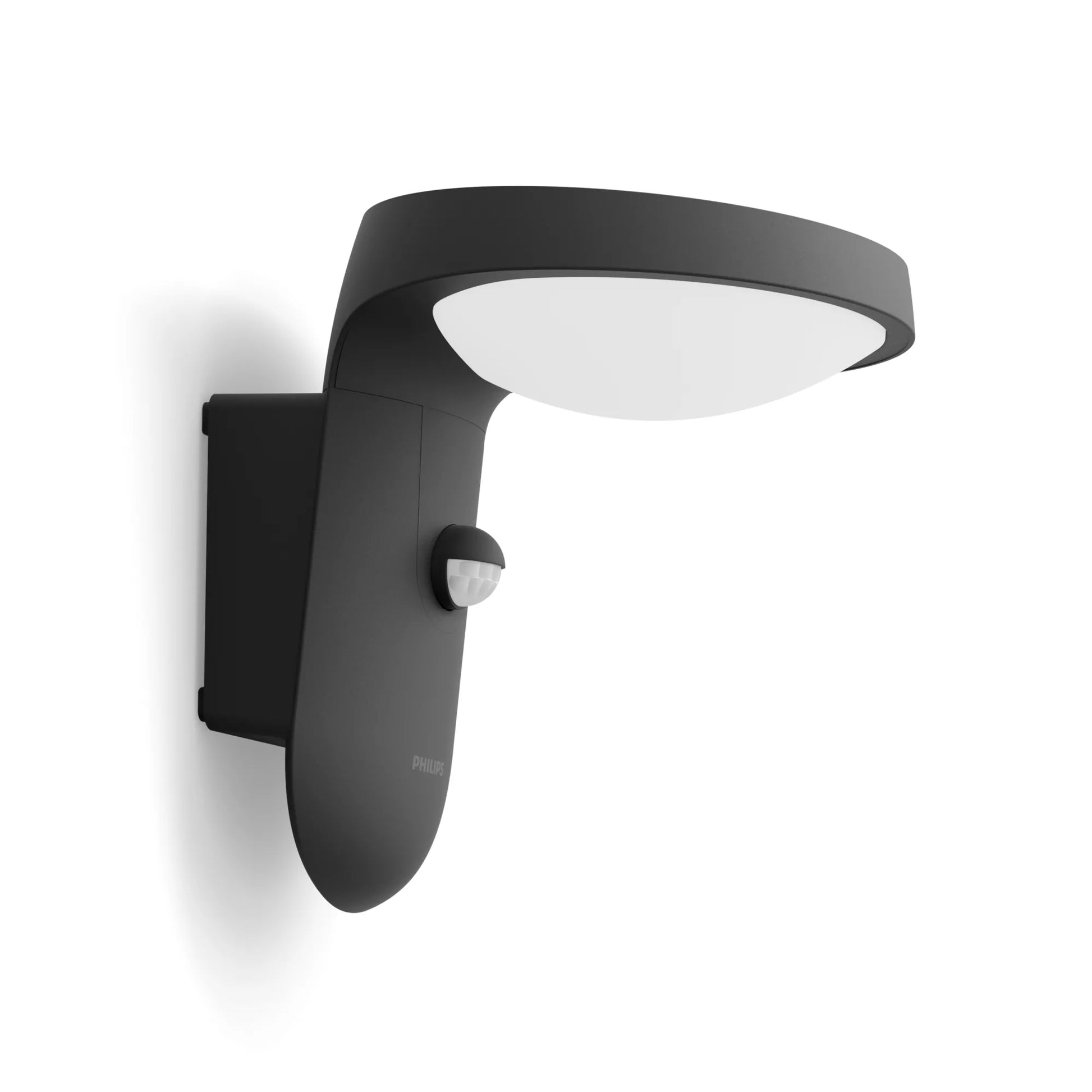 Philips by Signify Philips Aussenwandleuchte – Warmweiss, 3000 K – IP44 – Solarbetrieb – Dämmerungssensor – Anthrazit, Aluminium