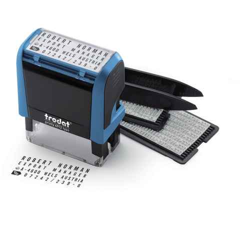 Trodat Motivstempel Printy 4913 – selbstfärbend, Kunststoff, 58 × 22 mm, mit auswechselbarem Stempelkissen