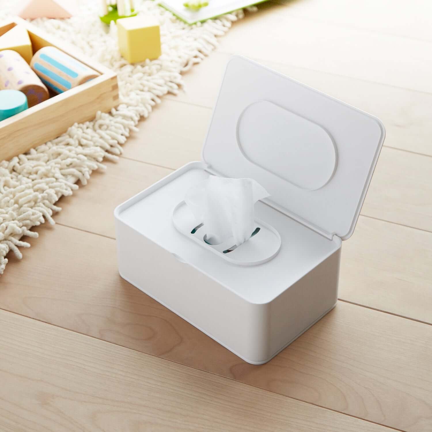 Yamazaki Kosmetiktuchbox – Tisch, ABS/Polypropylen, 12×19×7,5 cm, Weiss
