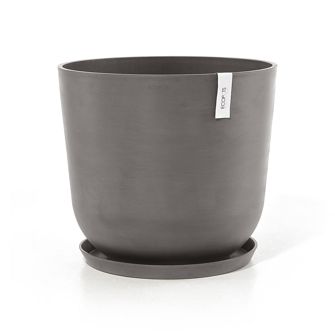 Ecopots Pflanzentopf – Ø 55 × 47,9 cm – Recycling-Kunststoff, Taupe