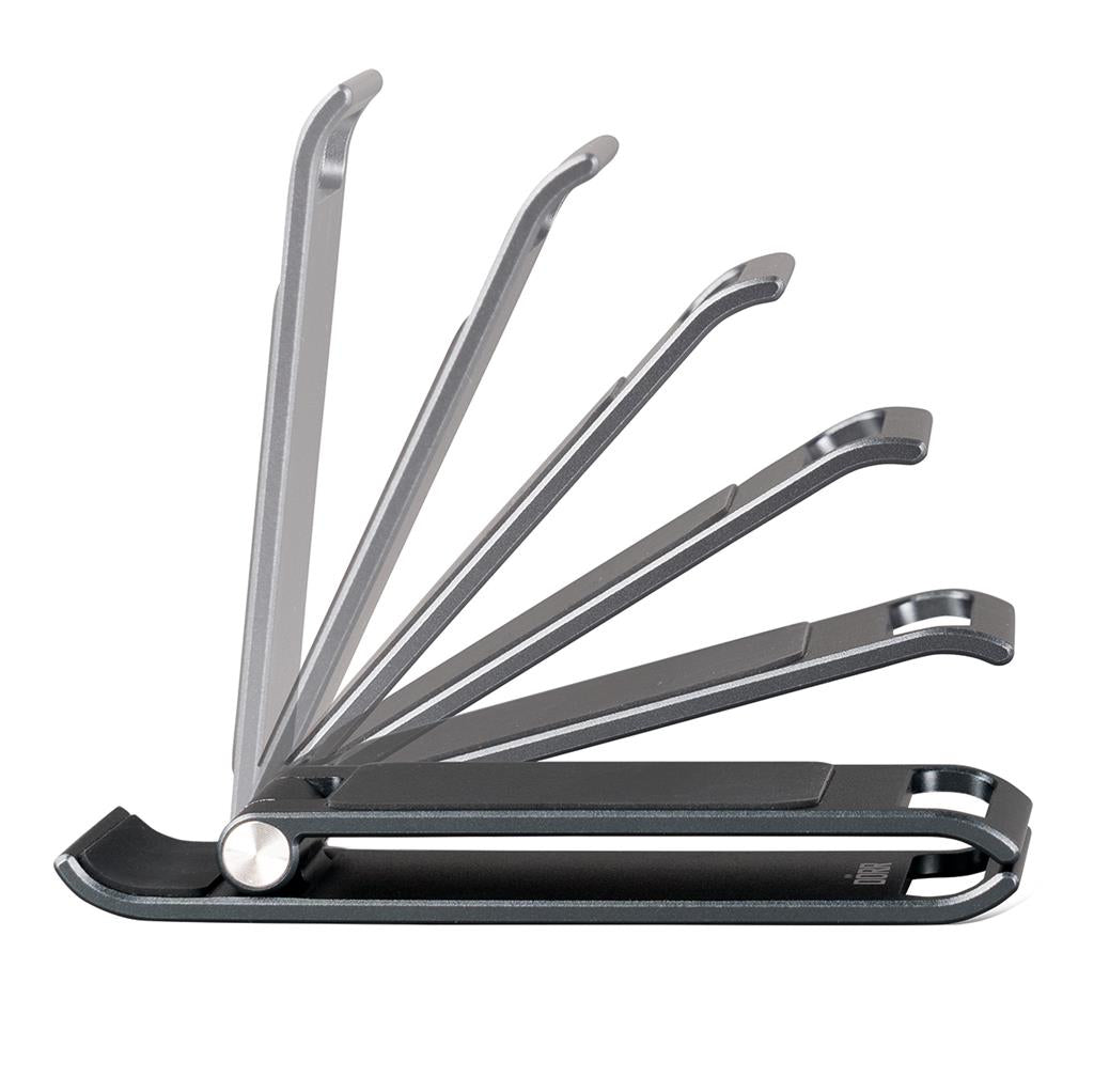 Dörr Tischständer, faltbar – universal – Grau, Aluminium