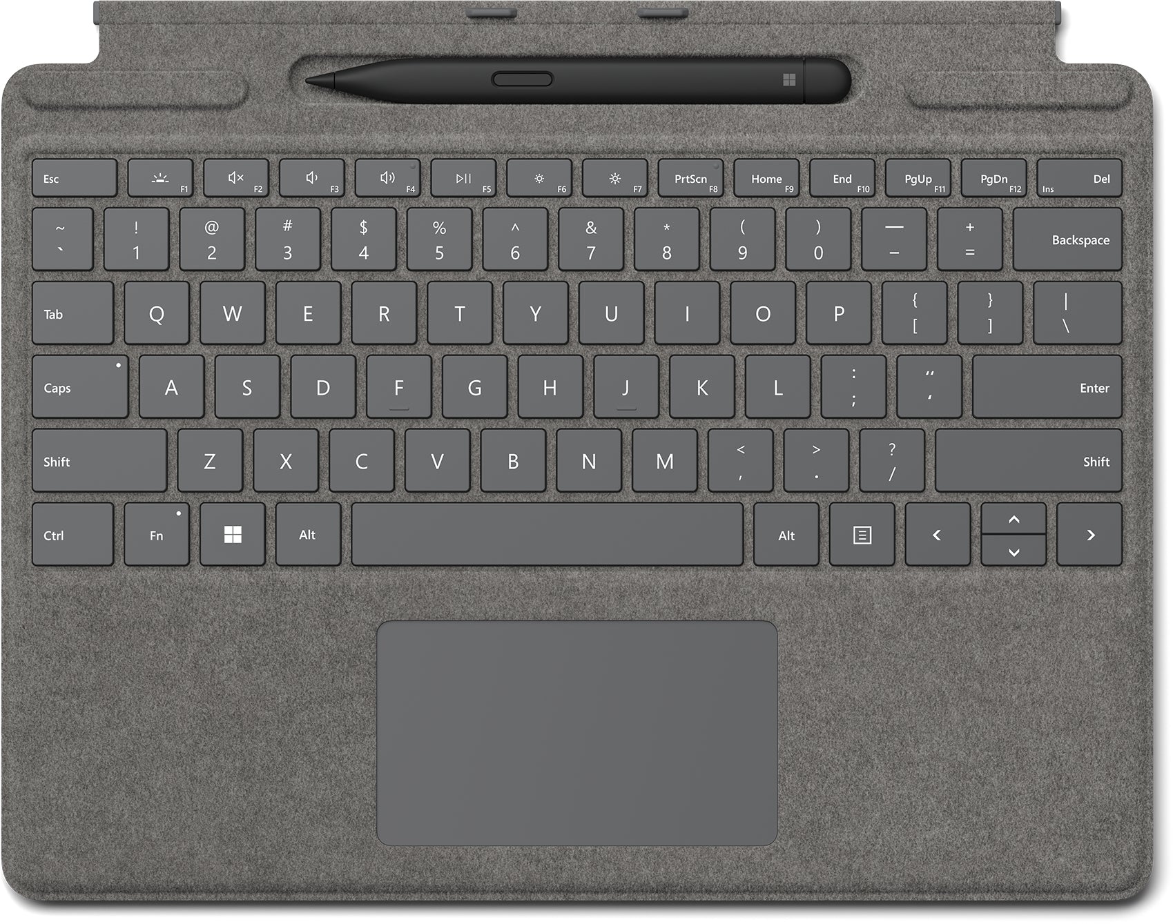 Microsoft Signature Tastatur-Case für Surface Pro 8–10 und Surface Pro X – Smart Connector, Trackpad – Platin