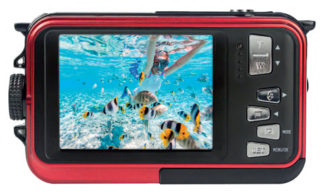 AgfaPhoto Realishot Wp8000 Action – Unterwasserkamera, 1/3,06", 24 MP, wasserdicht bis 3 m, 2K, Rot