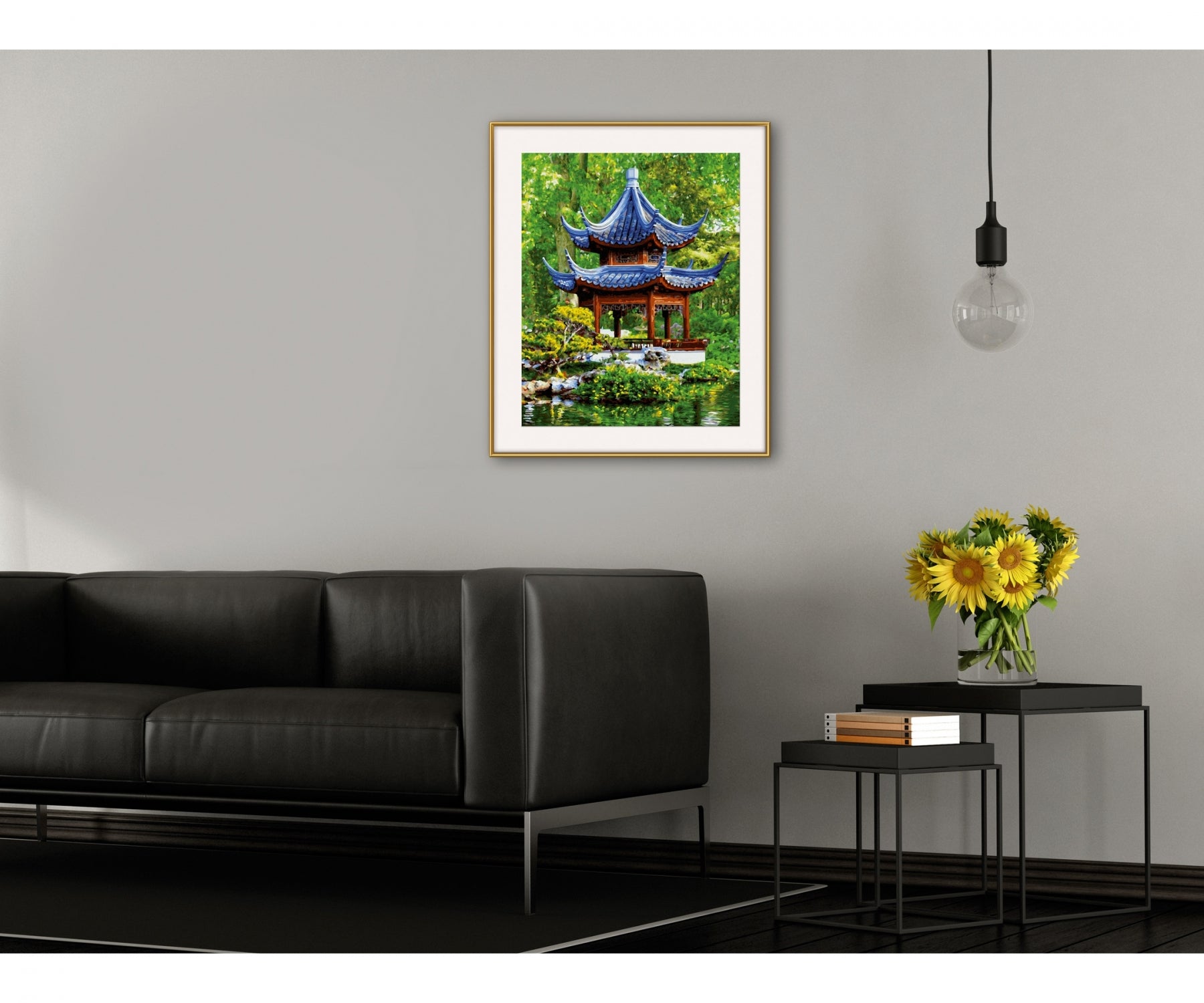 Schipper Malen-nach-Zahlen-Set – Pagode im japanischen Garten – 40 × 50 cm – ab 8 Jahren