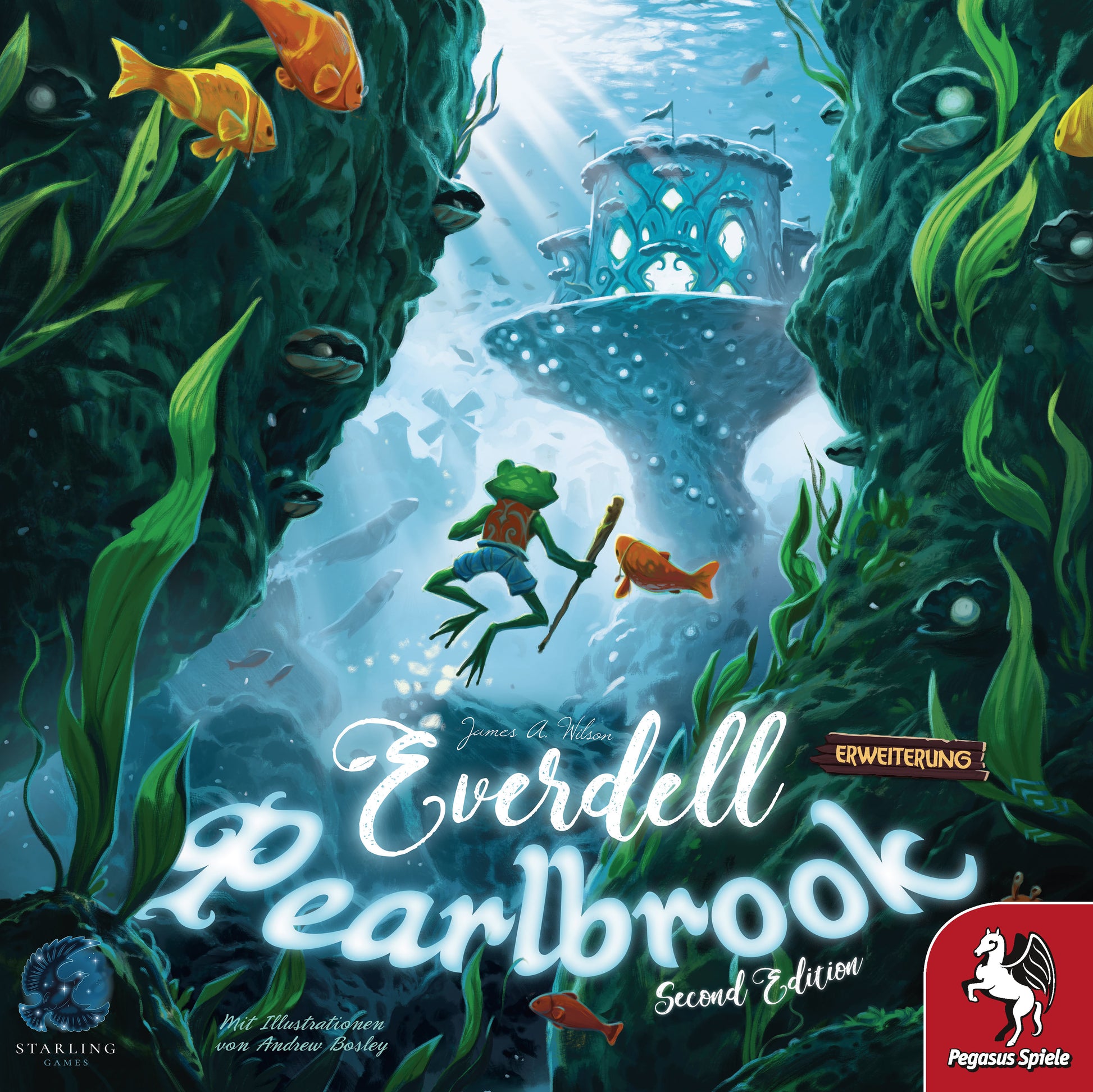 Pegasus Everdell: Pearlbrook – Erweiterung, für Everdell, 2–4 Spieler, ab 10 Jahren, 90–120 Min., DE