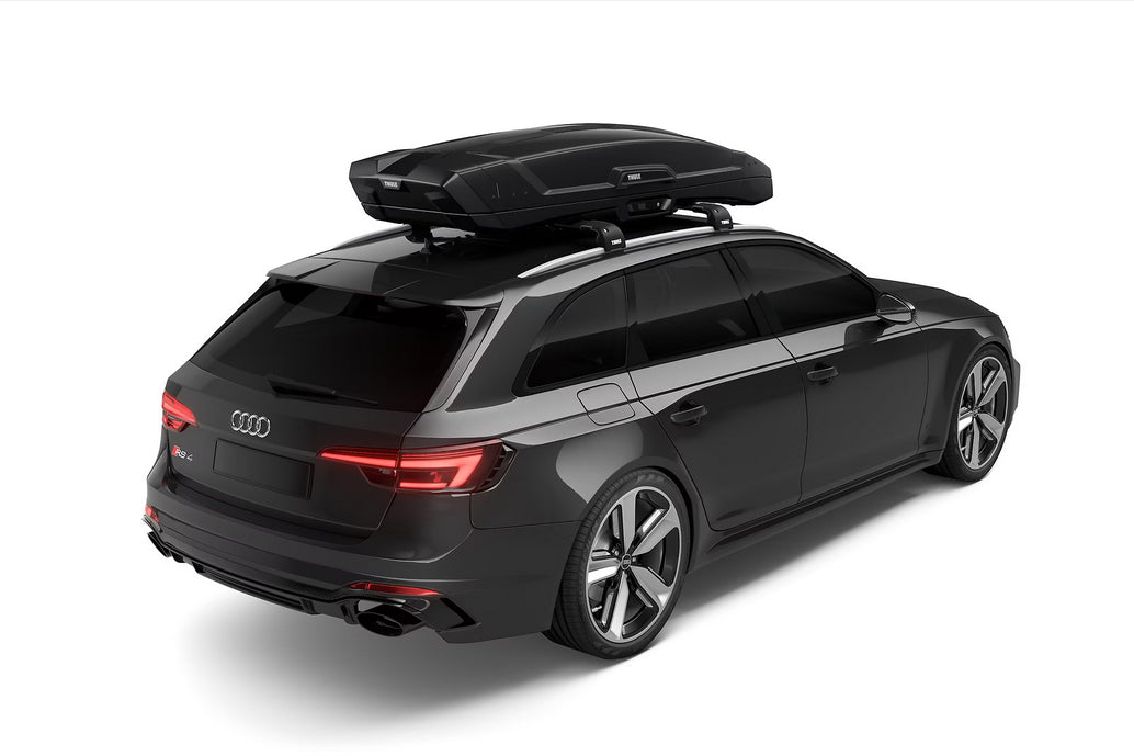 Thule Dachbox Vector M – 360 l, abschliessbar – für WingBar Evo/ProBar Evo/WingBar und andere – schwarz metallic