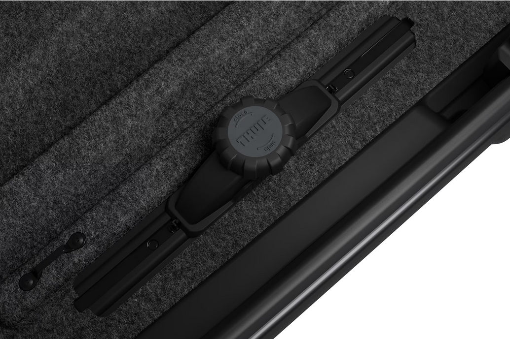Thule Dachbox Vector M – 360 l, abschliessbar – für WingBar Evo/ProBar Evo/WingBar und andere – schwarz metallic
