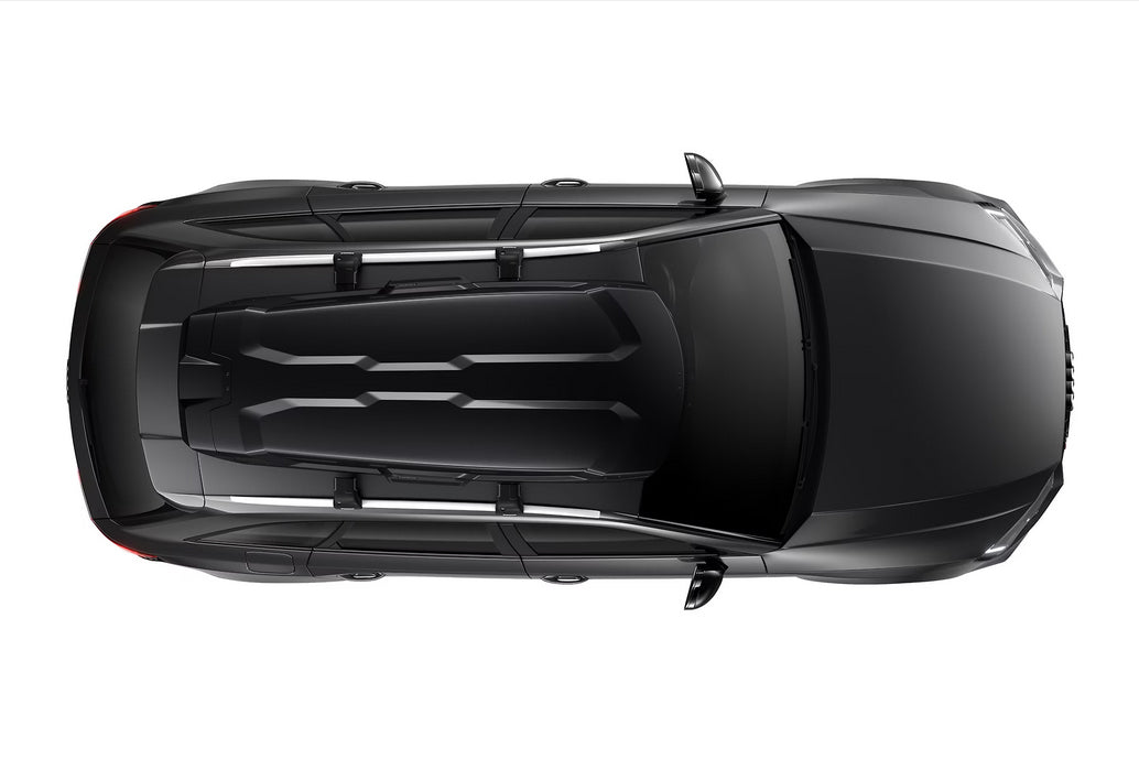 Thule Dachbox Vector M – 360 l, abschliessbar – für WingBar Evo/ProBar Evo/WingBar und andere – schwarz metallic