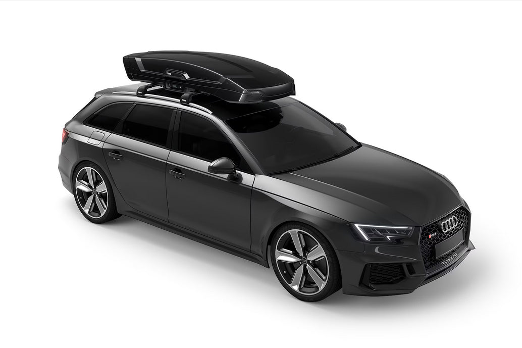 Thule Dachbox Vector M – 360 l, abschliessbar – für WingBar Evo/ProBar Evo/WingBar und andere – schwarz metallic