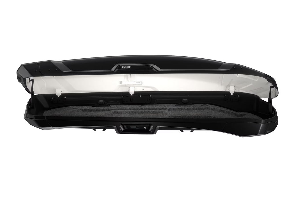 Thule Dachbox Vector M – 360 l, abschliessbar – für WingBar Evo/ProBar Evo/WingBar und andere – schwarz metallic