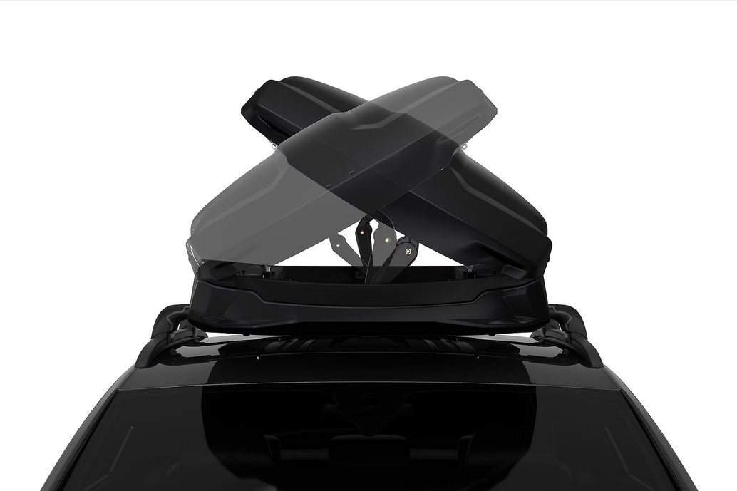 Thule Dachbox Vector M – 360 l, abschliessbar – für WingBar Evo/ProBar Evo/WingBar und andere – schwarz metallic