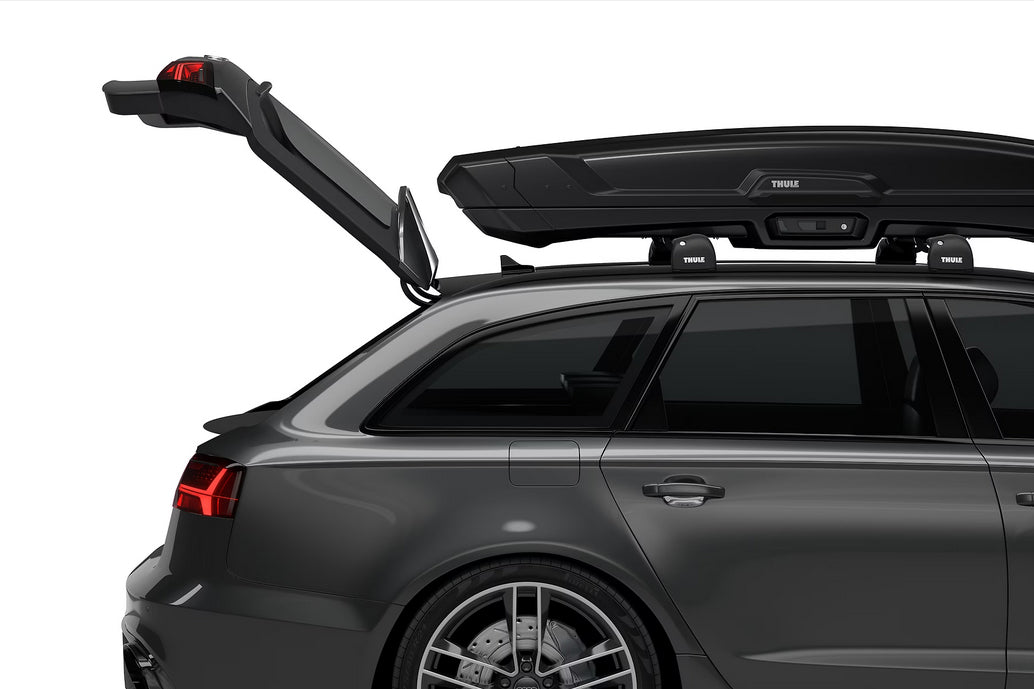 Thule Dachbox Vector M – 360 l, abschliessbar – für WingBar Evo/ProBar Evo/WingBar und andere – schwarz metallic