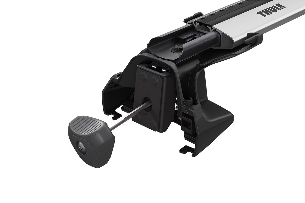 Thule Trägerfuss Edge Clamp – abschliessbar, für Thule One Key System – 75 kg – schwarz – 4 Stk.