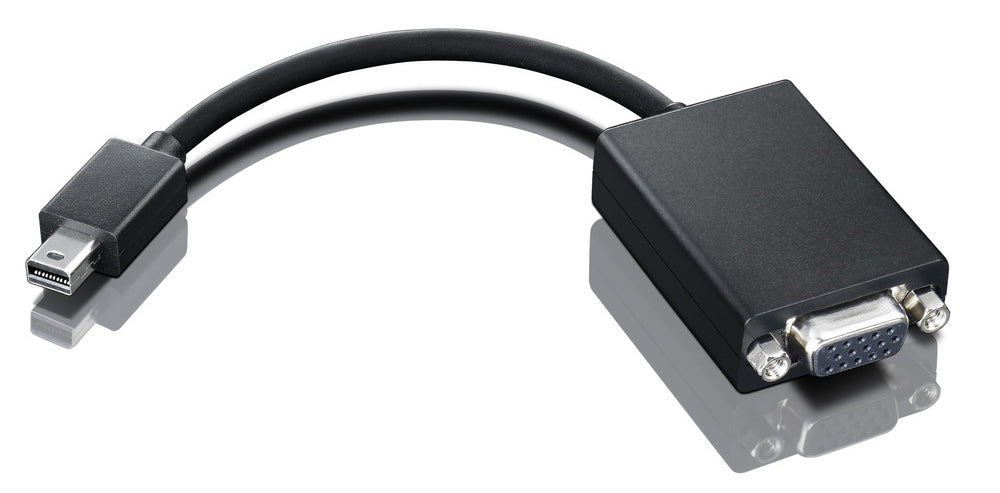 Lenovo Adapter – Mini DisplayPort–VGA, Schwarz, 20 cm