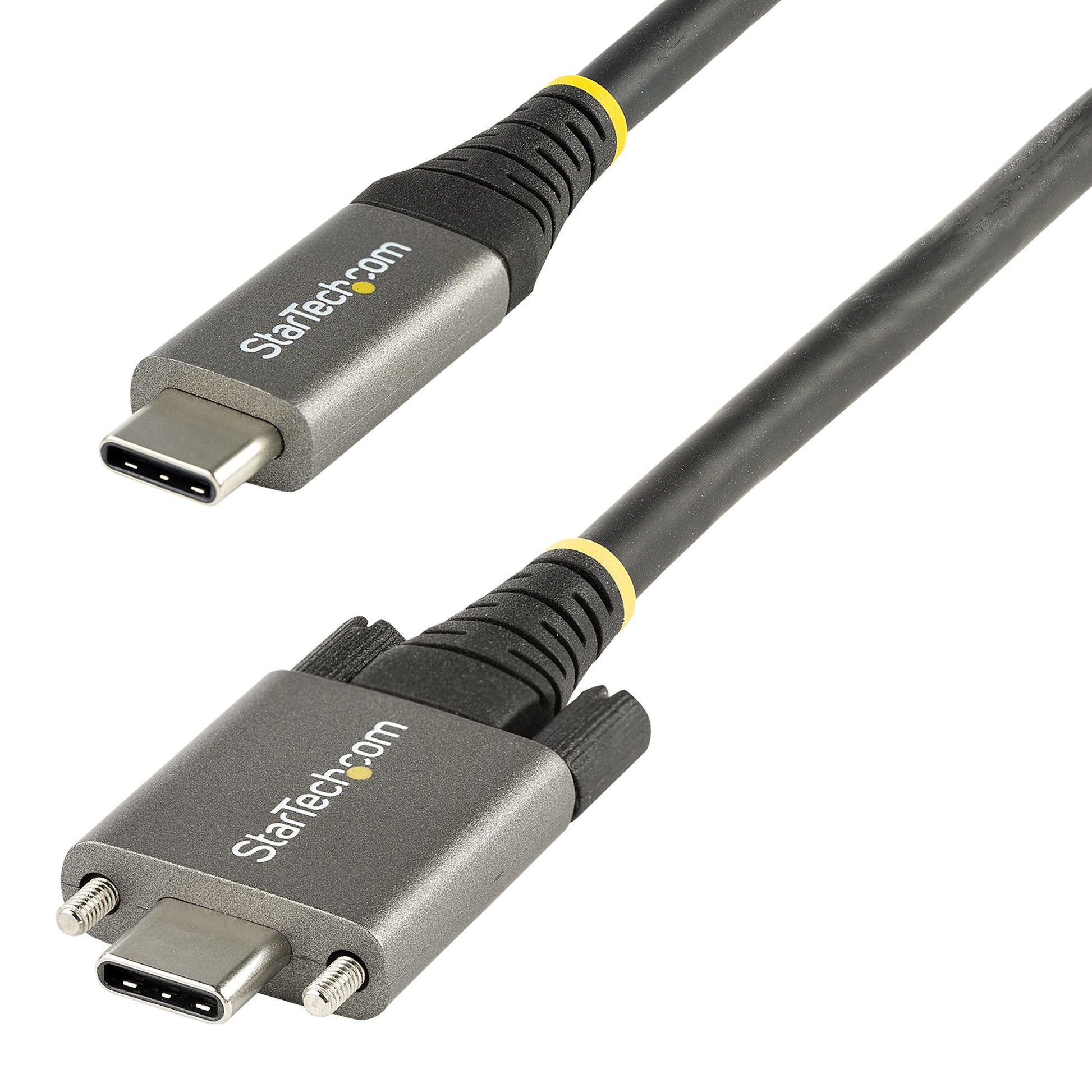 StarTech.com USB-Kabel USB-C zu USB-C, USB 3.2 Gen 2, 100 W, 0,5 m – Grau/Schwarz