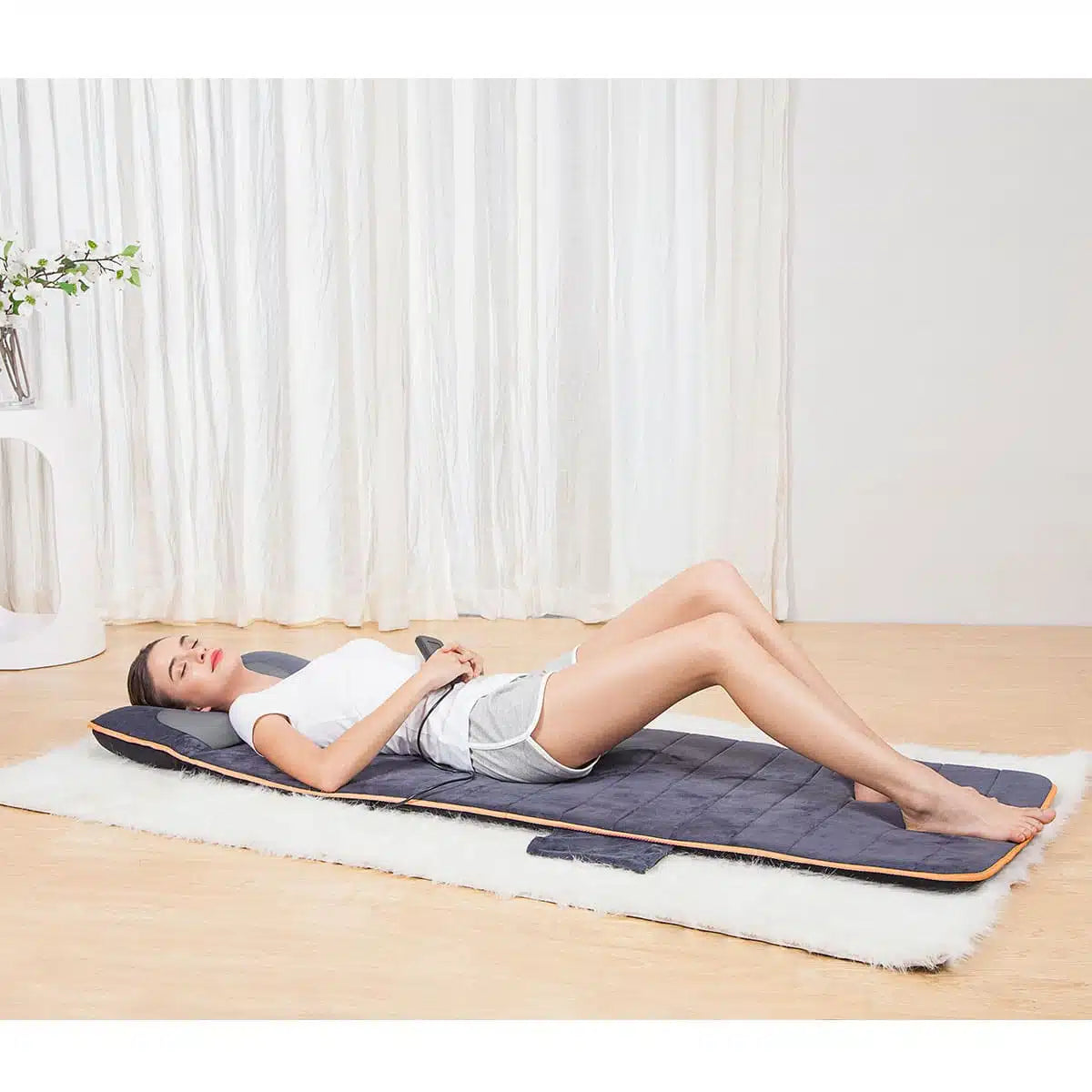 Medivon Massagematte – Grau, Wärmefunktion, Vibrationsmassage
