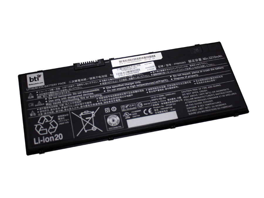 BTI Notebook-Akku – für Fujitsu – 50 Wh, 11,4 V (Li-Ion) – Schwarz