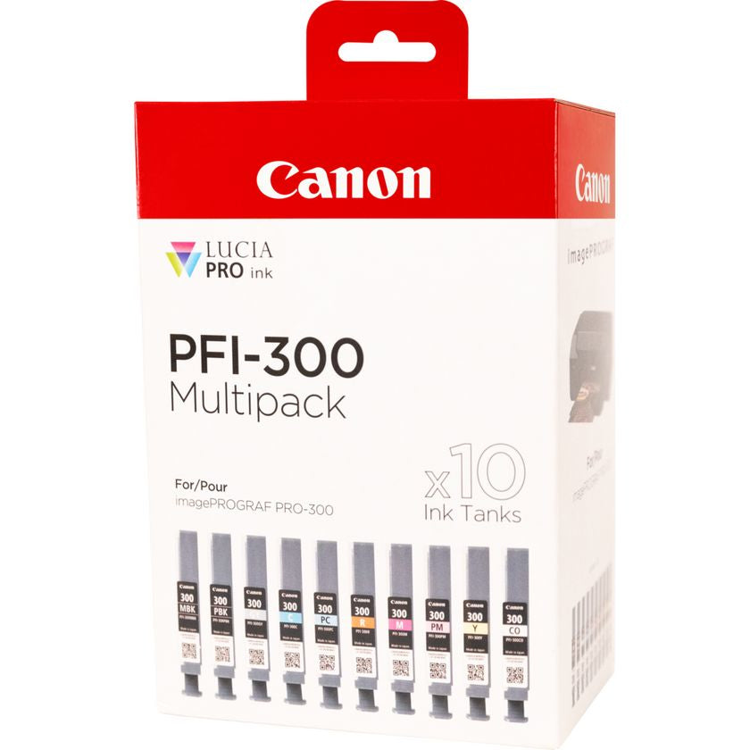 Canon Tintenpatronen-Multipack PFI-300, 10×14,4 ml, Original – für iPF PRO-300