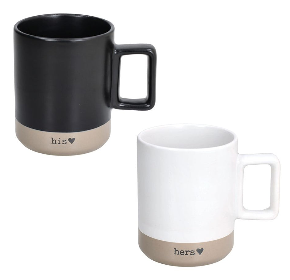 Tognana Porcellane Tognana Kaffeetassen Cindy – 2er Set, 400 ml, Ø 8,5 cm, Steingut, spülmaschinenfest, mikrowellengeeignet