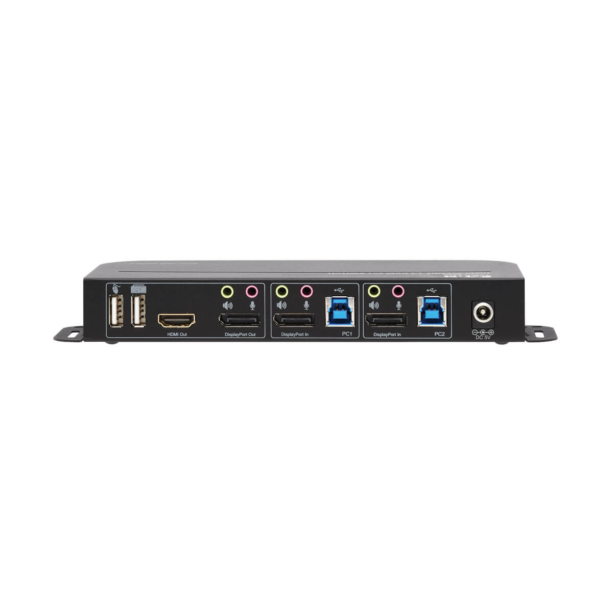 Tripp Lite B005-DPUA2-K – 2-Port DP/HDMI KVM-Switch, Dual-View – 4K/60 Hz, USB 3.0-Hub, Audio