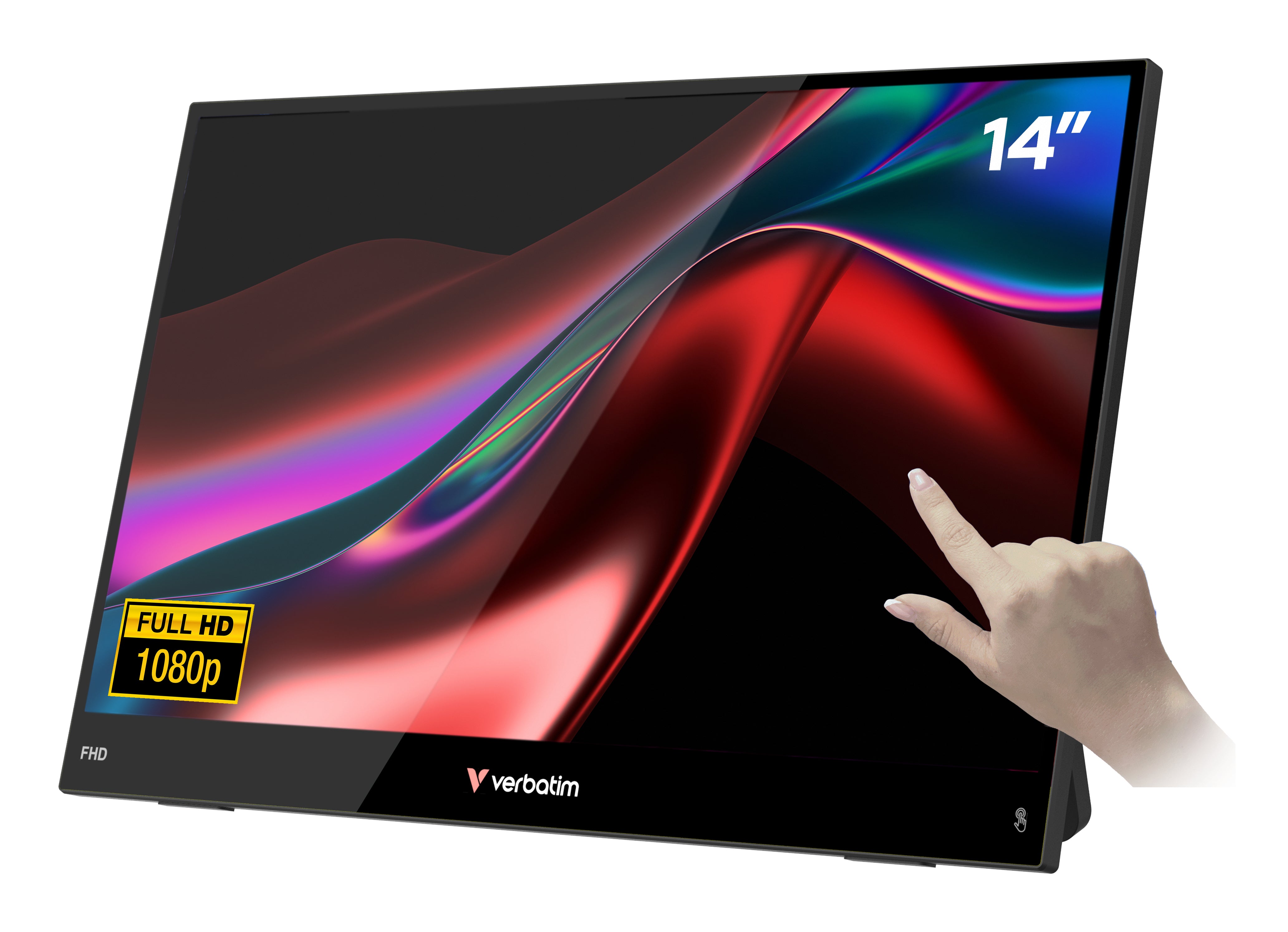 Verbatim 14" Touch, 1920 × 1080 (Full HD), IPS, HDR