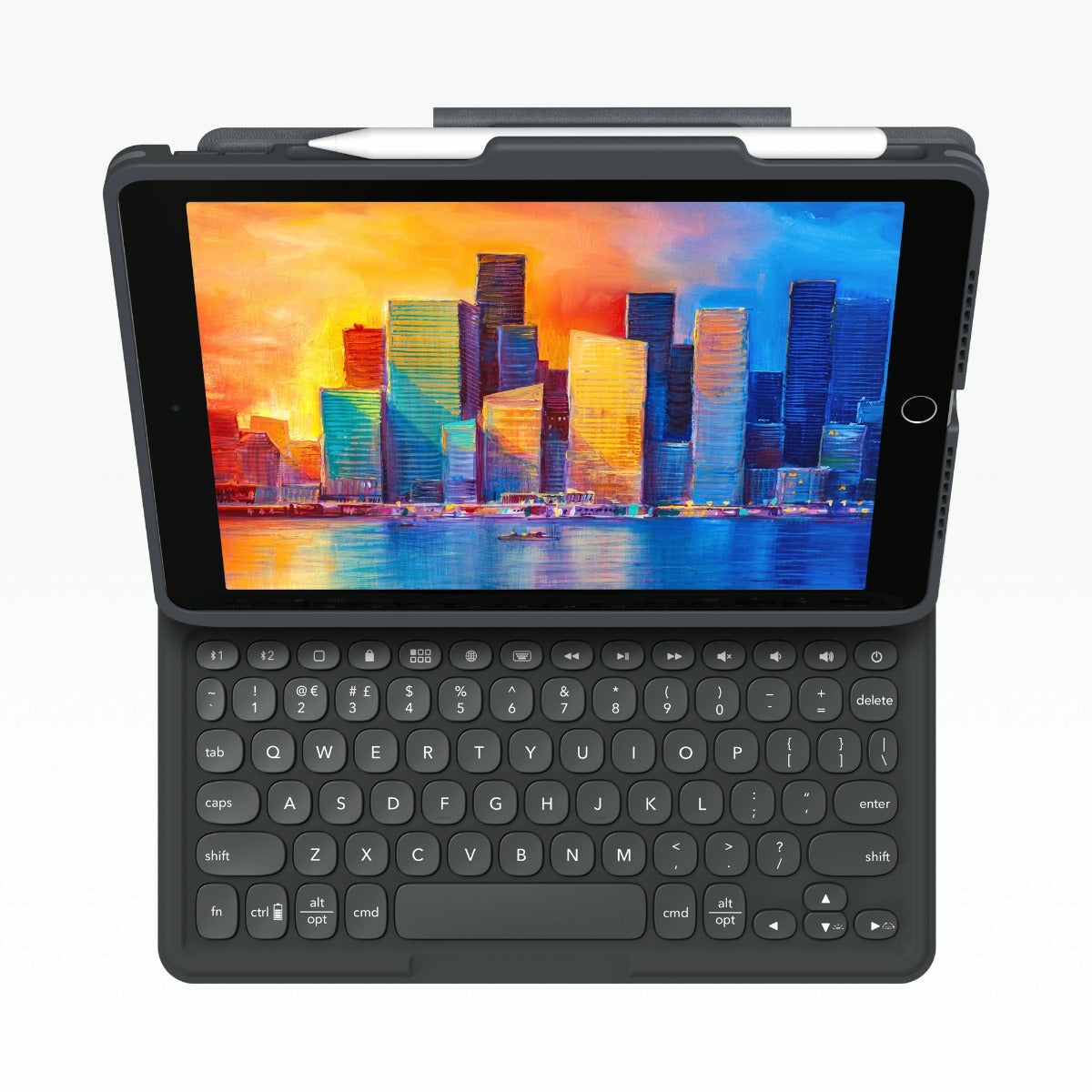 ZAGG Pro Keys – Tastatur, UK-Layout (EN), Schwarz/Grau – für iPad 10,9" (10. Gen)