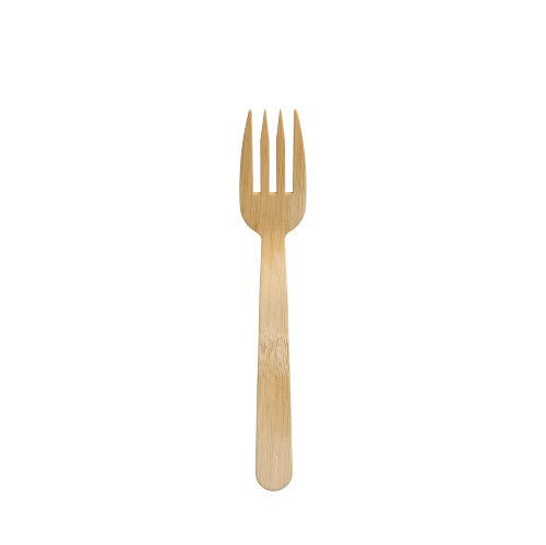 Papstar Holz-Fingerfood-Gabel PURE, 12 cm – kompostierbar – 50 Stk.