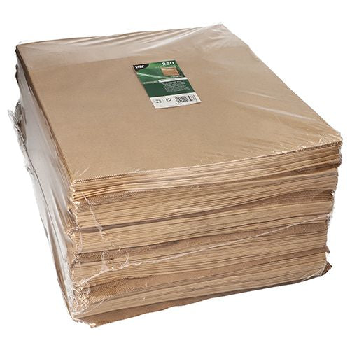 Papstar Papiertüten mit Blockboden 400 × 320 × 110 mm – Kraftpapier Braun