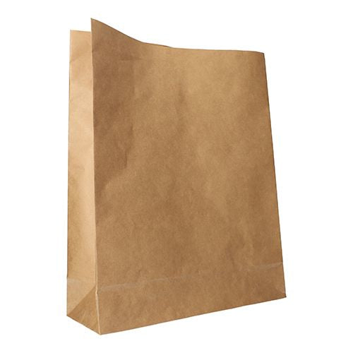 Papstar Papiertüten mit Blockboden 400 × 320 × 110 mm – Kraftpapier Braun