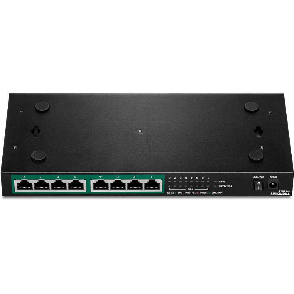 TRENDnet TPE-TG84 – Unmanaged Switch – 8× 1G, PoE+, PoE-Budget 120 W, Desktop