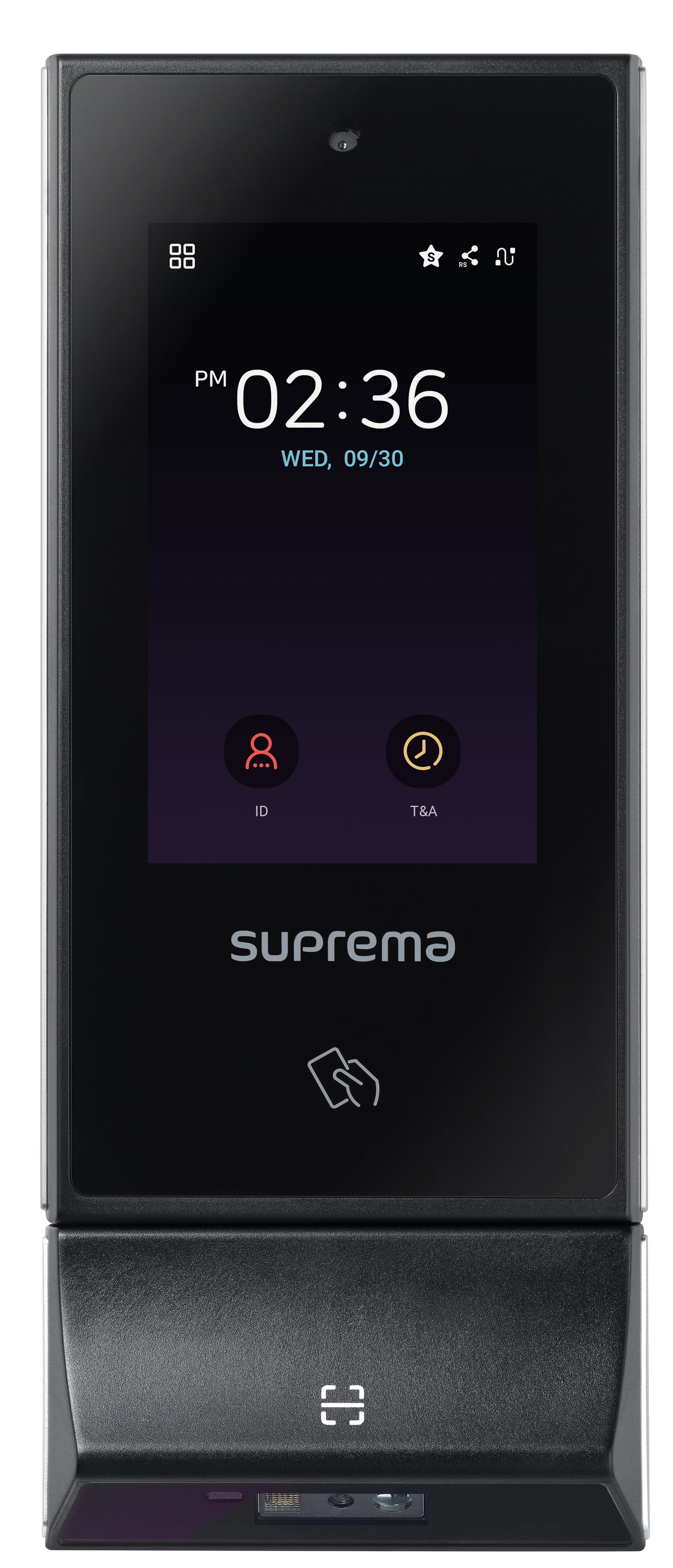 Suprema X-Station 2 IP-Türsprechanlage – NFC, BT, RFID 125 kHz, Ethernet (RJ45), RS-485, IP65, Schwarz