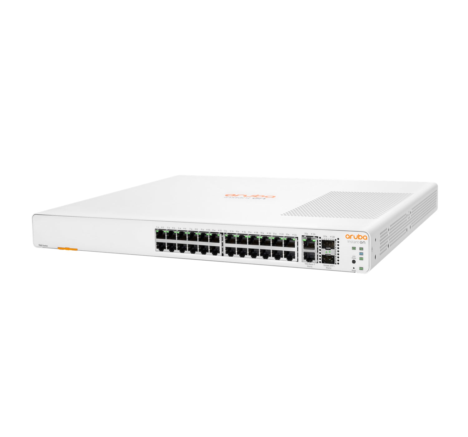 HPE Aruba Networking 1960 24G 2XGT 2SFP+ – Managed L2+ Switch – 24× 1G, 2× 10G, 2× SFP+, 19", 1U