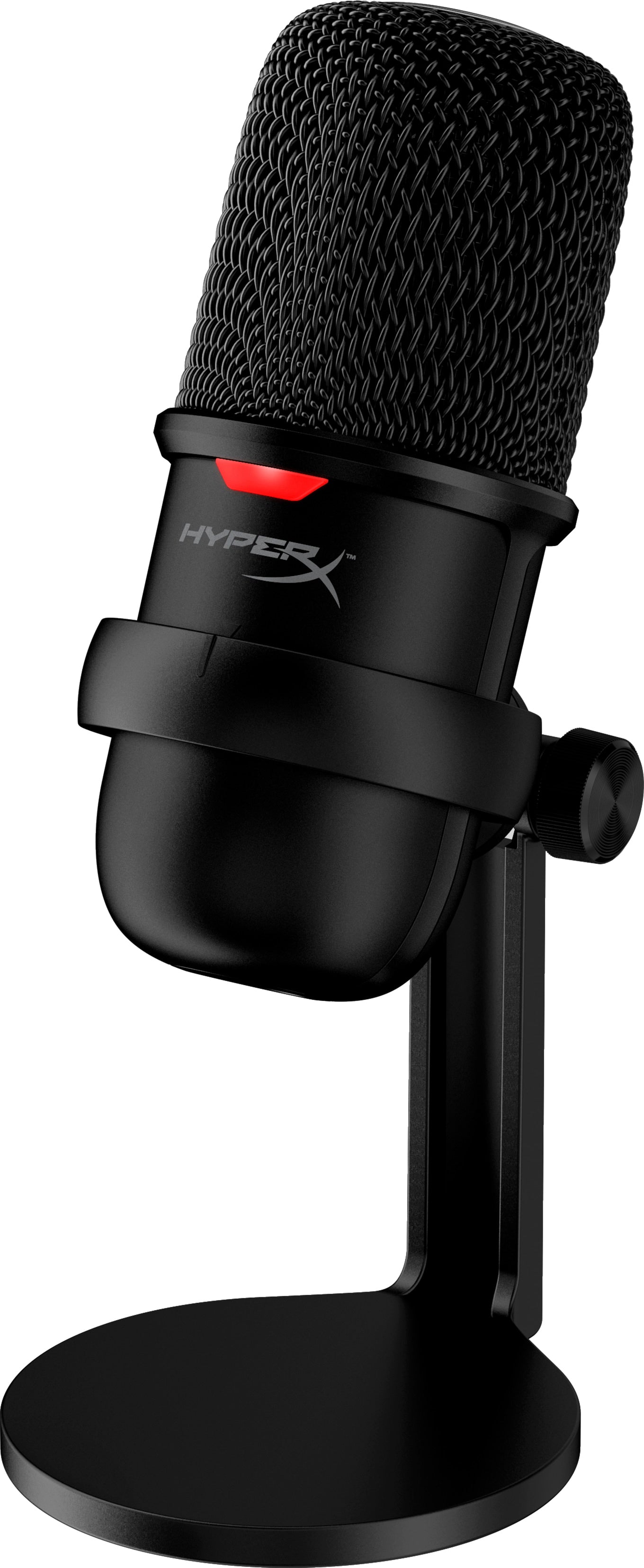HyperX HX SoloCast HMIS1X-XX-BK Tischmikrofon – USB-C, Kabelgebunden, 16 Bit, für PC/Mac/PlayStation, Schwarz