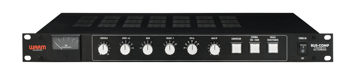 Warm Audio BUS-COMP – Kompressor & Gate, 2 Kanäle, 1U, 6,35 mm Klinke, XLR, Schwarz