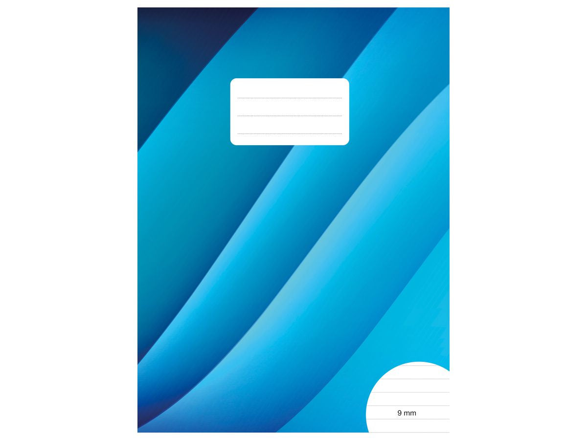 Buroline Schulheft – A4 – 20 Blatt – 90 g/m² – Klammerbindung, ohne Rand, Recyclingpapier, Blau, FSC