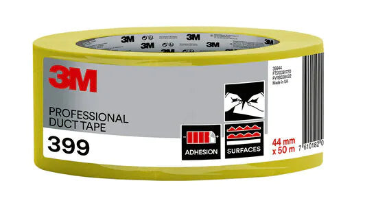 3M PT39944 Gewebeband – 44 mm × 50 m, gelb, Gewebe, wetterfest, von Hand abreissbar, 1 Stück