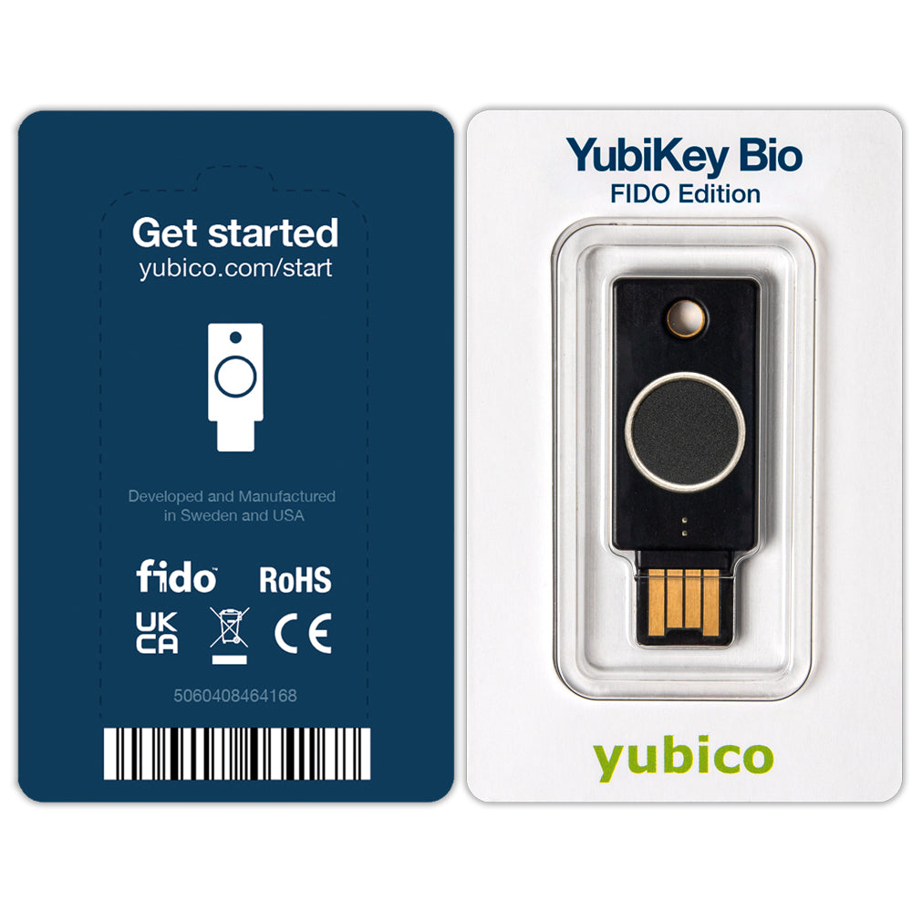 Yubico USB-Sicherheitsschlüssel – USB-A – Schwarz – für Windows, macOS, Chrome OS und mehr