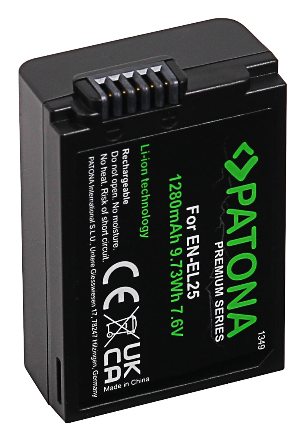 PATONA Premium Akku – 1350 mAh, 7,6 V Li-Ion – für Nikon EN-EL25, Z50, Z fc