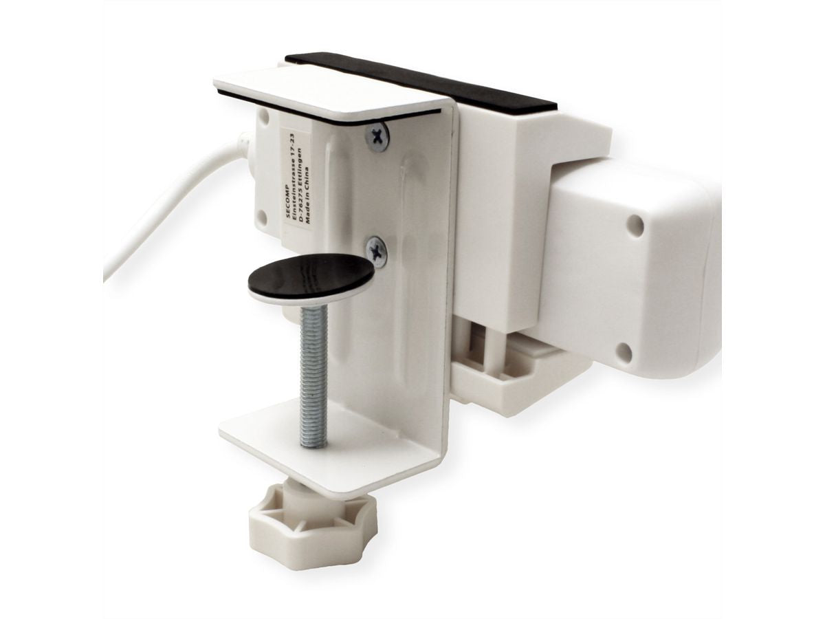 VALUE Kabel-Clip für Tisch/Bank – Klemmhalterung, Weiss, 100 × 129 × 82 mm