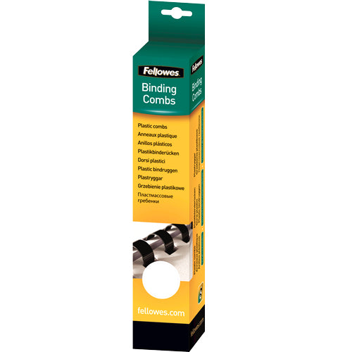 Fellowes CombBind Plastikbinderücken – A4 – Ø 10 mm – 21 Ringe – 41–55 Blatt, Weiss – 55 Stk.