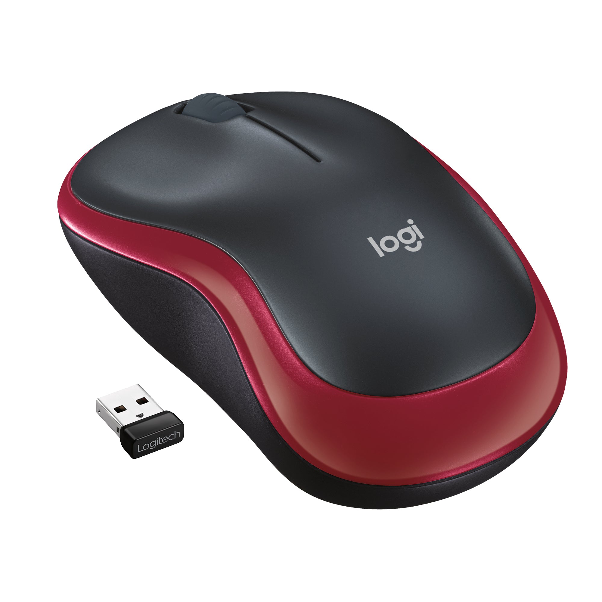Logitech M185 Maus – Kabellos, Rot