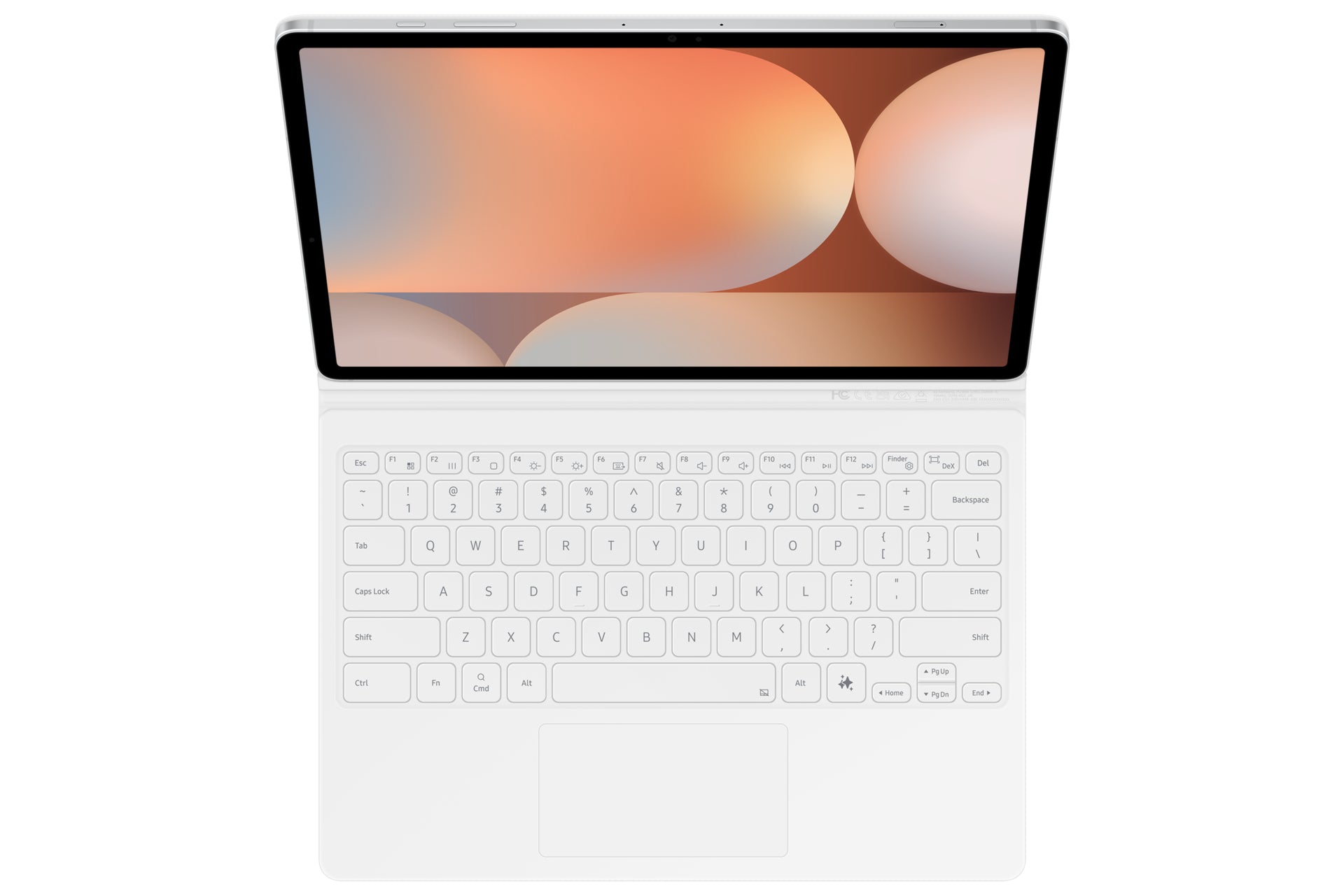 Samsung Book Cover Keyboard EF-DX825 – für Samsung Galaxy Tab S10+, S9+, S9 FE+ – 12,4" – Weiss