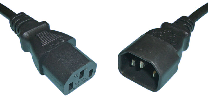 Diggelmann Netzkabel – IEC C14 zu IEC C13, 0,3 m, 10 A, schwarz
