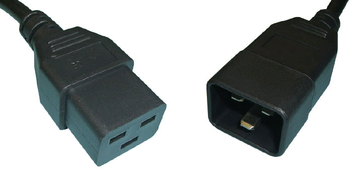Diggelmann Netzkabel, IEC C19 auf IEC C20, halogenfrei, 8 m, schwarz