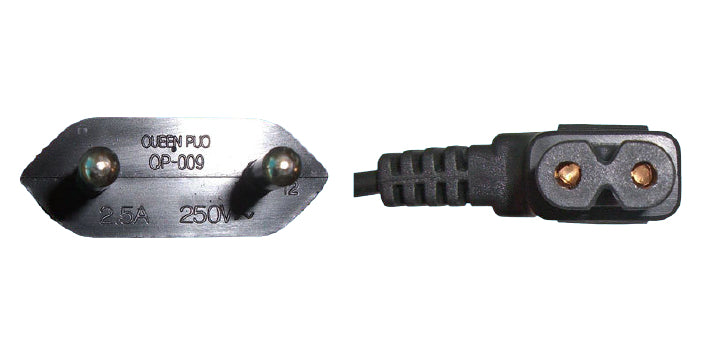 Diggelmann Netzkabel – T26–IEC C7, 0,5 m, 2,5 A, schwarz