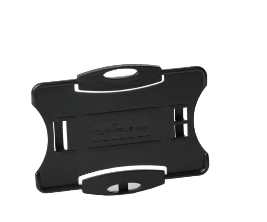 Durable Ausweishalter – 87 × 54 mm, schwarz, für 2 Betriebs-/Sicherheitsausweise, 10er-Pack