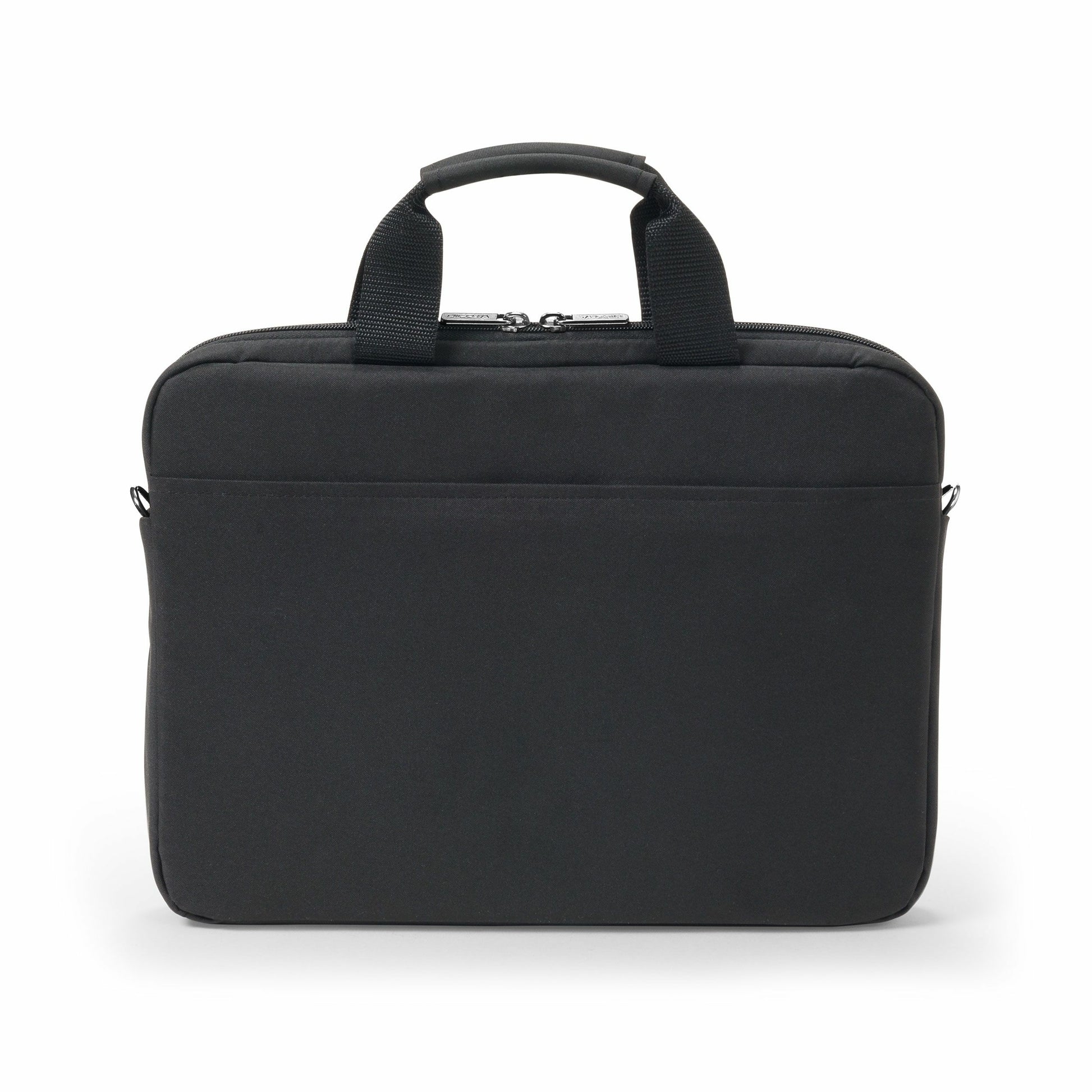 DICOTA ECO SLIM CASE BASE Notebook-Tasche bis 12,5" – Recyceltes Polyester, abnehmbarer Schultergurt – Schwarz